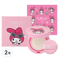 그린핑거포레스트 마이멜로디 에디션 파데프리 톤업 선쿠션 SPF 50+ PA++++, 2개, 13g