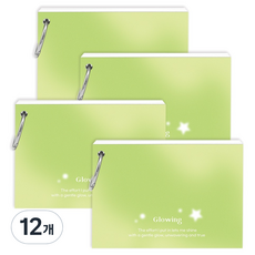 wannathis 亮彩素色環扣單字本索引卡 60張, 柔和綠色, 12個