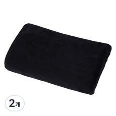 앞날창창 데일리 목욕 수건 200g 면사 70 x 140 cm, 블랙, 2개