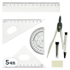 巴科傑 製圖用圓規 + 量角器套組, 5套