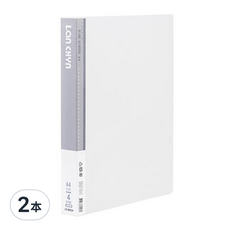 Lan CHYn 連勤牌文具 PP 果凍色系四孔1吋圓型夾 LC-8004 W, 透白色, 2本