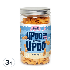 비스코티 어푸어푸 강아지 비스킷 200g, 연어, 3개