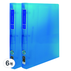 투명 프론티어 바인더 프리미엄 3cm 3공 A4, 청색, 6개