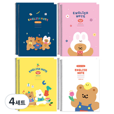 pinkfoot 2000跳舞熊3線英文筆記本 4種組, 4組, 混色