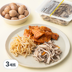 슈퍼키친 바로만든 도시락반찬 메추리알 장조림 230g + 진미채간장볶음 70g + 느타리버섯볶음 110g + 매운어묵볶음 120g 세트, 530g, 3세트