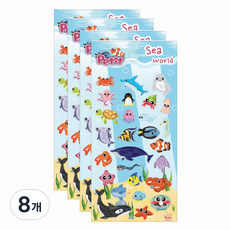 Petit 海洋世界季節貼紙 DA5565, 混合顏色, 8個