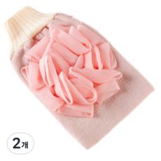 다정다감 잘밀리는 양면 2in1 때타올, 핑크, 1개입, 2개