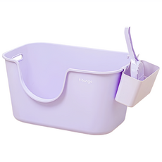 寵物星樂園 Mango 開放式貓砂盆 大型 掛籃套裝, 1套, 紫色