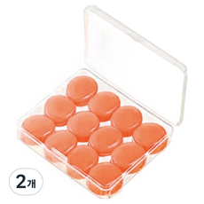 矽膠耳塞 橘色, 12入, 2個