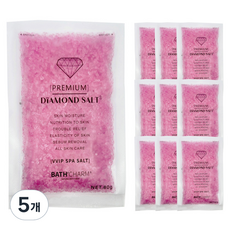 바스참 다이아몬드 솔트 입욕제 벚꽃, 800g, 5개
