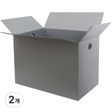 코멧 더 두꺼워져 무거운 배송에 적합한 다용도 고강도 이사박스 5mm, 실버, 2개