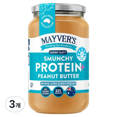 메이버스 스먼키 프로틴 플러스 땅콩버터, 375g, 3개