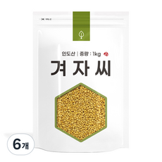 자연초 겨자씨, 1kg, 1개입, 6개
