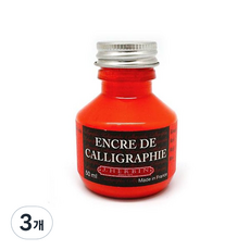 제이허빈 딥펜전용잉크 50ml, 레드, 3개