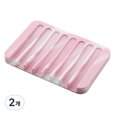 빨래판 비누 보관함, 핑크화이트, 2개