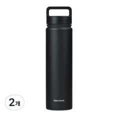 글라스락 스포티 핸들 텀블러, 블랙, 700ml, 2개 블랙, 700ml, 2개