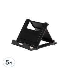각도조절 휴대용 접이식 거치대, 블랙, 5개