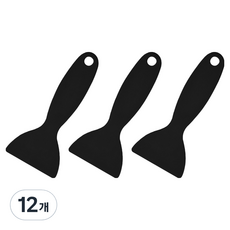 World Clean 塑膠刮刀 黑色, 12個