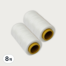 가죽공예 왁스실 초사용 1mm x 220m, 화이트, 8개