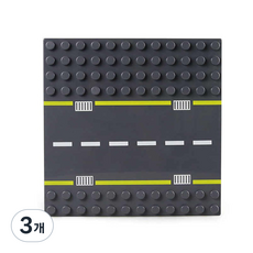 yogoyo 大積木用道路板 直線型 Duplo 相容 19.2 x 19.2 cm, 深灰色