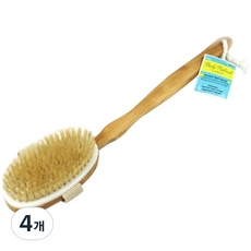 칼라 우든 목욕 핸들 브러쉬, 혼합 색상, 4개, 1개입