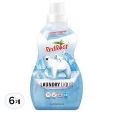 레드루트 유아용 세탁세제 머스크플로랄, 1L, 6개