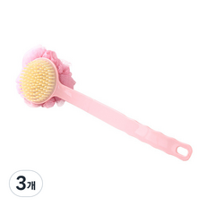 퀵살림 욕실 목욕 바디 브러쉬, 02 분홍, 3개, 1개입