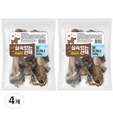 펫츠몬 강아지 실속있는선택 건조간식, 양도가니, 500g, 4개