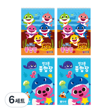 핑크퐁 종합장 45매 4권, 혼합색상, 6세트