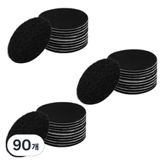 ADUNE 床墊固定魔鬼氈圓形膠帶 黑色 2入, 90個