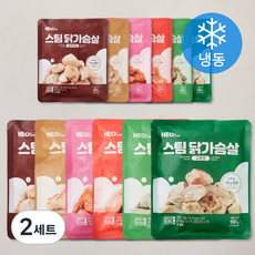 허닭 스팀 닭가슴살 6종 x 2p 세트 (냉동), 100g, 1개입, 24개