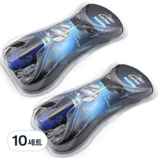 블루버킷 프리미엄 일회용 면도기 블루 + 헤드 3p 세트, 10세트