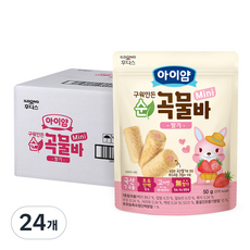 일동후디스 아이얌 구워만든 미니 순곡물바, 딸기맛, 50g, 24개