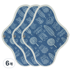 WIZLLY 防水布衛生棉 Tiny Navy, 中型, 3入, 6個