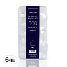 Jello Jello 人工腳趾甲片 500p 組, 6個, 腳趾甲片透明