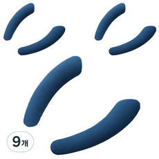 Thumbsmine 黏貼式馬桶坐墊, 海軍藍, 9個