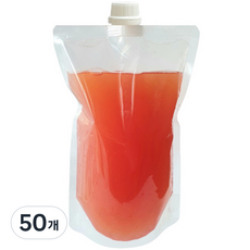 생활을그리다 음료 투명 스파우트 파우치 15 x 23 cm 600ml, 대, 1개입, 50개