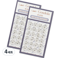 곤도라 메탈 스냅 똑딱이 단추 8mm 24p, 니켈, 4세트 니켈, 4세트
