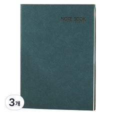 Madakkumi 商務辦公用高級筆記本 A5 日記本 B款, 3個, 08 羊皮 藍綠色