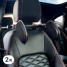 어반카 심플 헤드레스트 꿀잠쿠션, 블랙, 2개