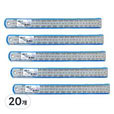 쁘띠팬시 스틸자 30cm, 혼합색상, 20개