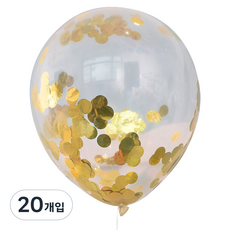 派對方五彩紙屑氣球 30 厘米, 金子, 20入