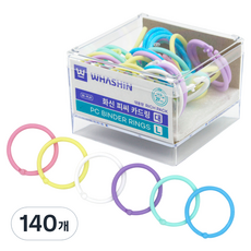 WHASHIN 塑膠卡片環 大 Rich Pack 粉彩 隨機出貨 35入, 27mm, 4個