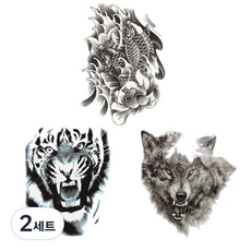 大型紋身貼紙 3種組, HB-98、HB-725、HB-845, 2組