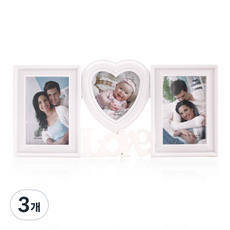 빅드림 3칸 러브 LOVE 액자, 화이트, 3개