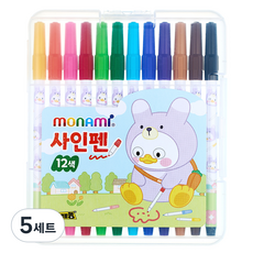 monAmi Pengsoo 簽字筆 12色組, 混合色, 5套