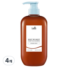아도르 루트리부트 퓨리파잉 민감 두피 스칼프 생강 애플 탈모 샴푸, 4개, 800ml