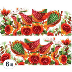 Meiron全指甲花朵1 水性貼紙, 23 WA0330, 6個