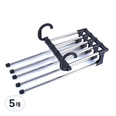 可折疊魔術5層褲架, 黑色, 5個