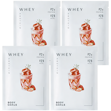 BODY GOALS 多效乳清蛋白飲Pro 隨手包 草莓牛奶, 4個, 40g